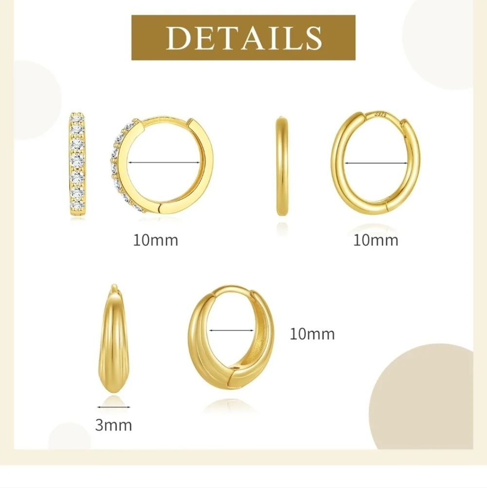 Elegant Gold and Silver Hoop Earrings
